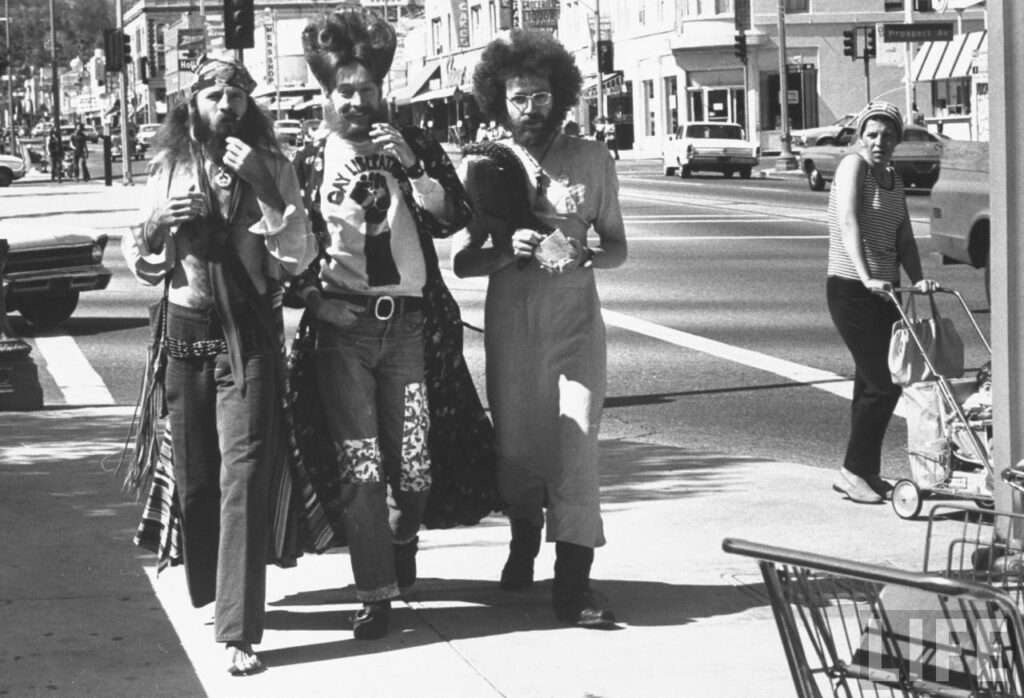 Llee Heflin and Friends walking in Hollywood 1971
